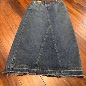 Maxi Length Jeans Skirt